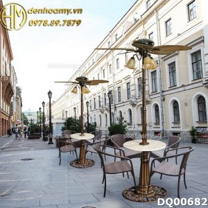 Đèn quạt tích hợp bàn chống thấm nước trang trí sân vườn phong cách Châu Âu DQ00682