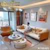 Sofa da nhập khẩu cao cấp trang trí nội thất phòng khách phong cách hiện đại NT00401