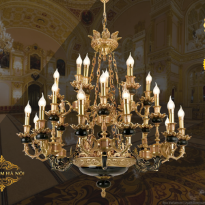 Đèn Chùm Hoàng Kim Nghệ Thuật Phong Cách Cung Đình