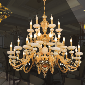 Đèn Chùm Đồng Mạ Vàng Hoàng Gia Châu Âu Cao Cấp