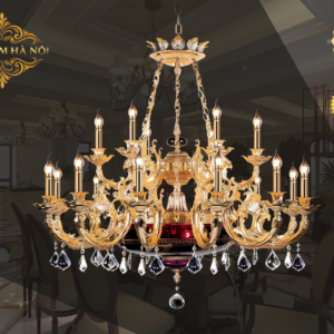 Đèn Chùm Đồng Pha Lê Cao Cấp Royal Crown Luxury