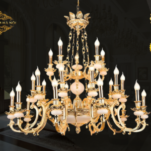 Đèn Chùm Đồng Cổ Điển Ánh Vàng Hoàng Gia