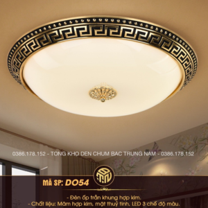 Đèn Ốp Trần Cổ Điển Hoa Văn Hy Lạp Khung Hợp Kim Cao Cấp