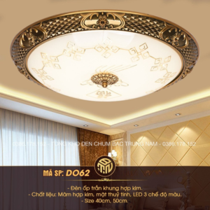 Đèn Ốp Trần Tân Cổ Điển Hoa Văn Hoàng Gia