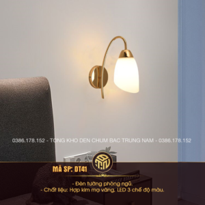 Đèn Tường Hiện Đại DT41 – Đèn Ngủ Gắn Tường Mạ Vàng Sang Trọng